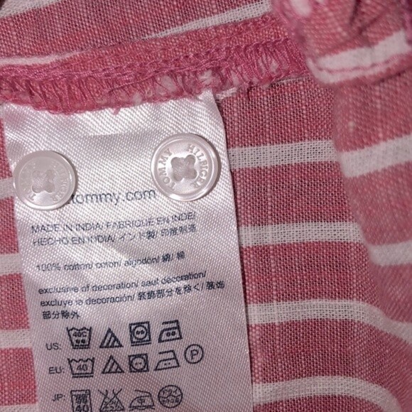 Tommy Hilfiger size large red striped preppy top - Picture 5 of 5